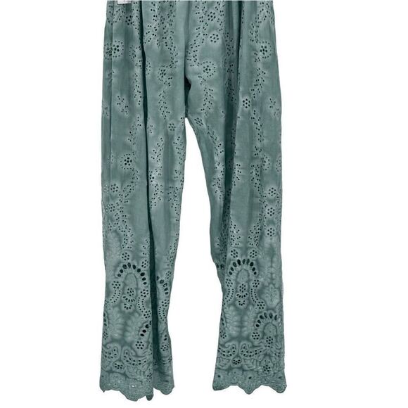 Young Fabulous & Broke Ellis Strapless Eyelet Jumpsuit Surf Blue Women Medium - Picture 10 of 12